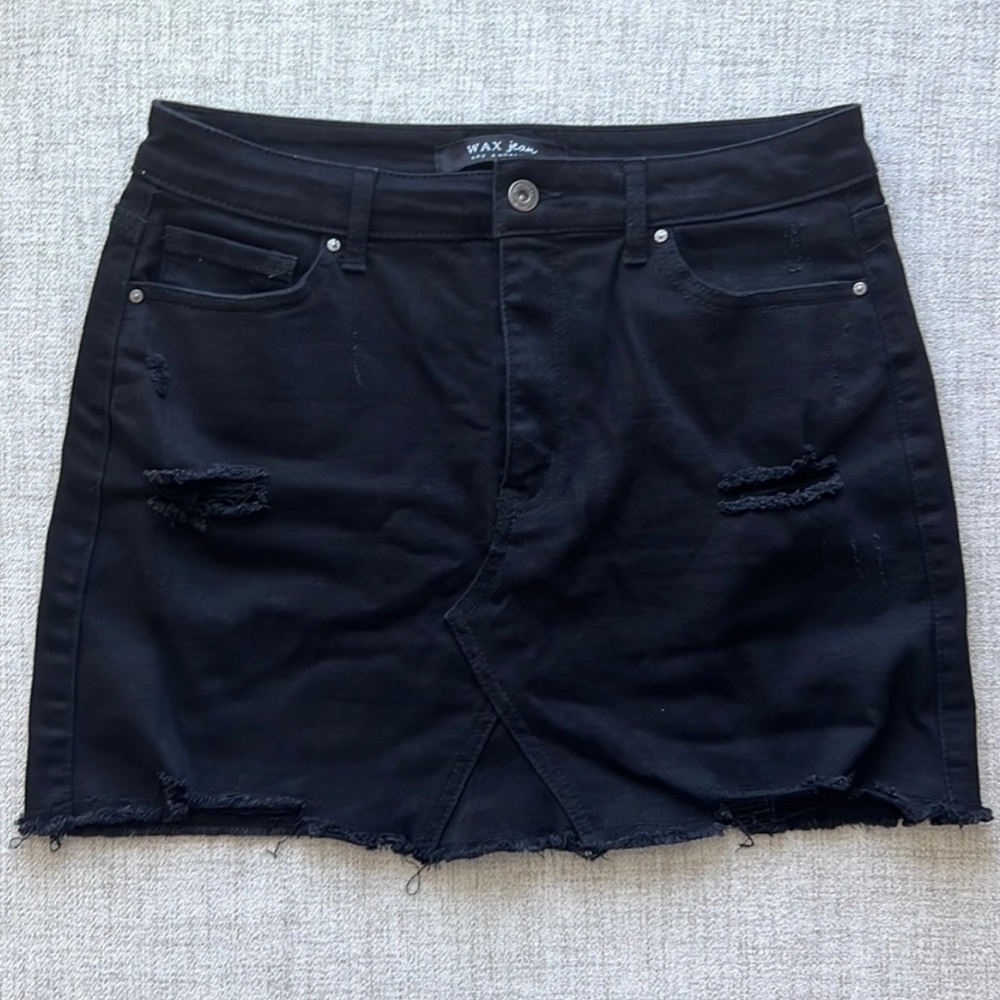 Wax Jean Denim Skirt